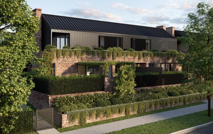 Front of house landscaping with layered planting and curved path by Nicholas Bray Landscapes